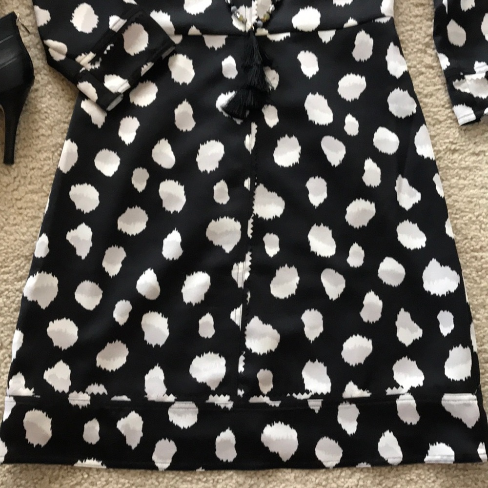 Banana Republic Spotted 3/4 Sleeve Dress - Picture 6 of 7